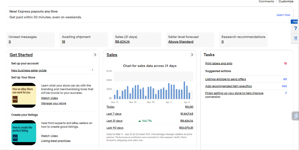 Usman Ghani eBay Store Screenshot
