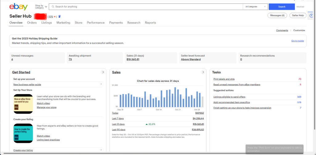 Saad Ali eBay Store Screenshot
